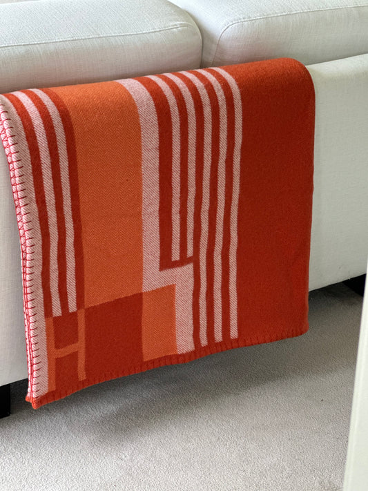 Homestyle Blanket - Orange Stripe